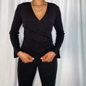 Vintage J.R. Nites by Caliendo Vneck Blouse (sz 8)